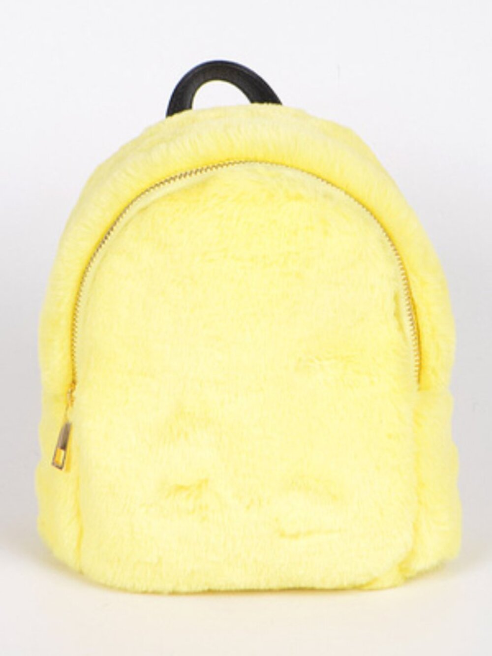 Furry Backpack - Boho Style - Small Zip Around - Soft Yellow - NWT